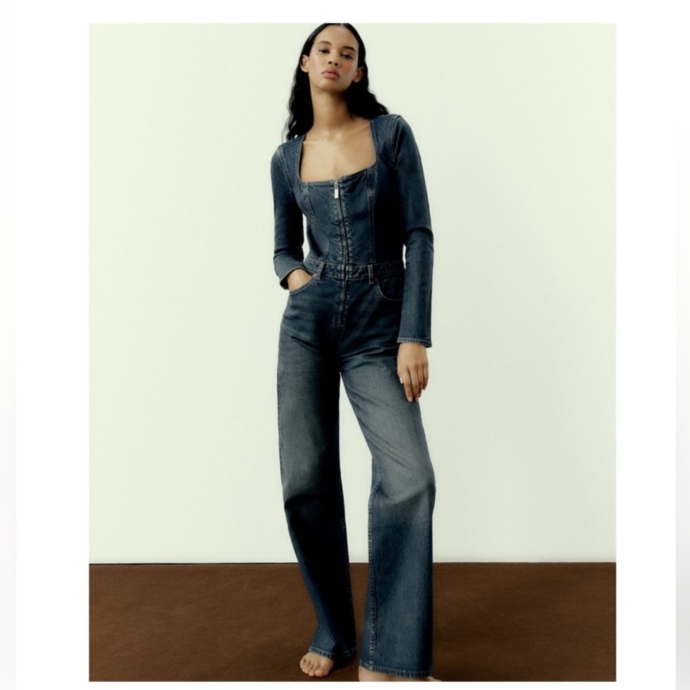 Zara denim TRF jumpsuit